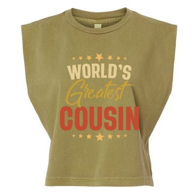 Vintage Worlds Greatest Cousin Dad Grandpa Fathers Day Gift Garment-Dyed Women's Muscle Tee