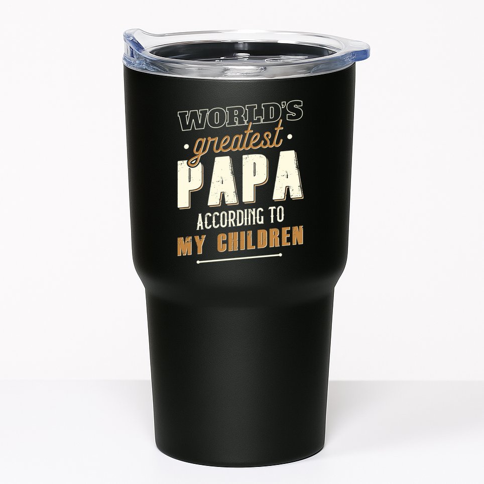 Vintage Worlds Greatest Papa According To My Children Tumbler