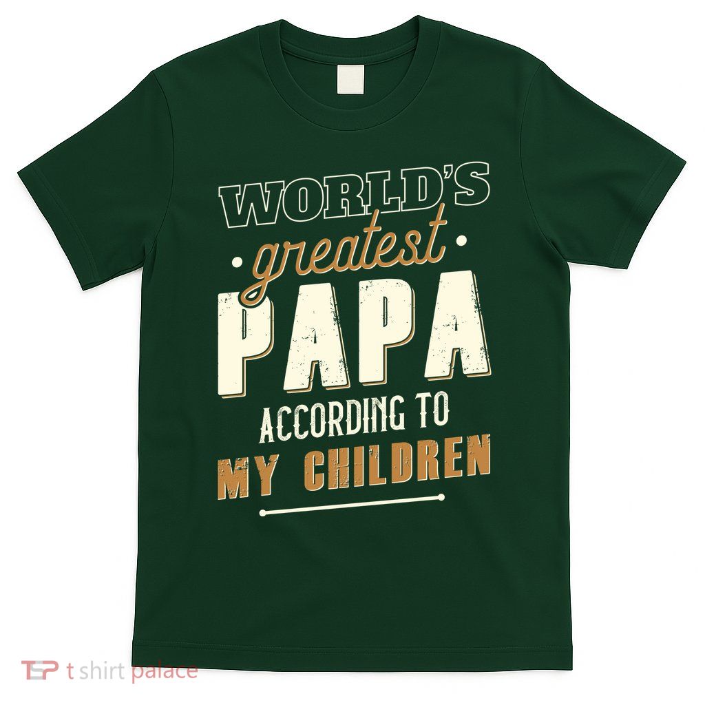 Vintage Worlds Greatest Papa According To My Children T-Shirt