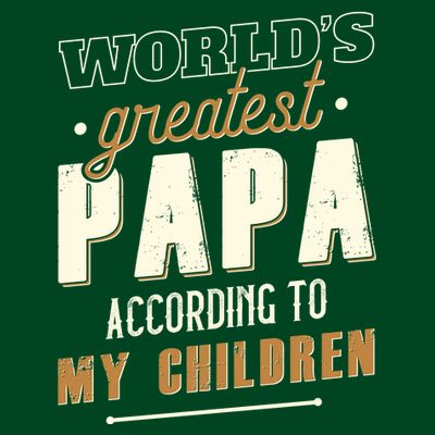 Vintage Worlds Greatest Papa According To My Children T-Shirt