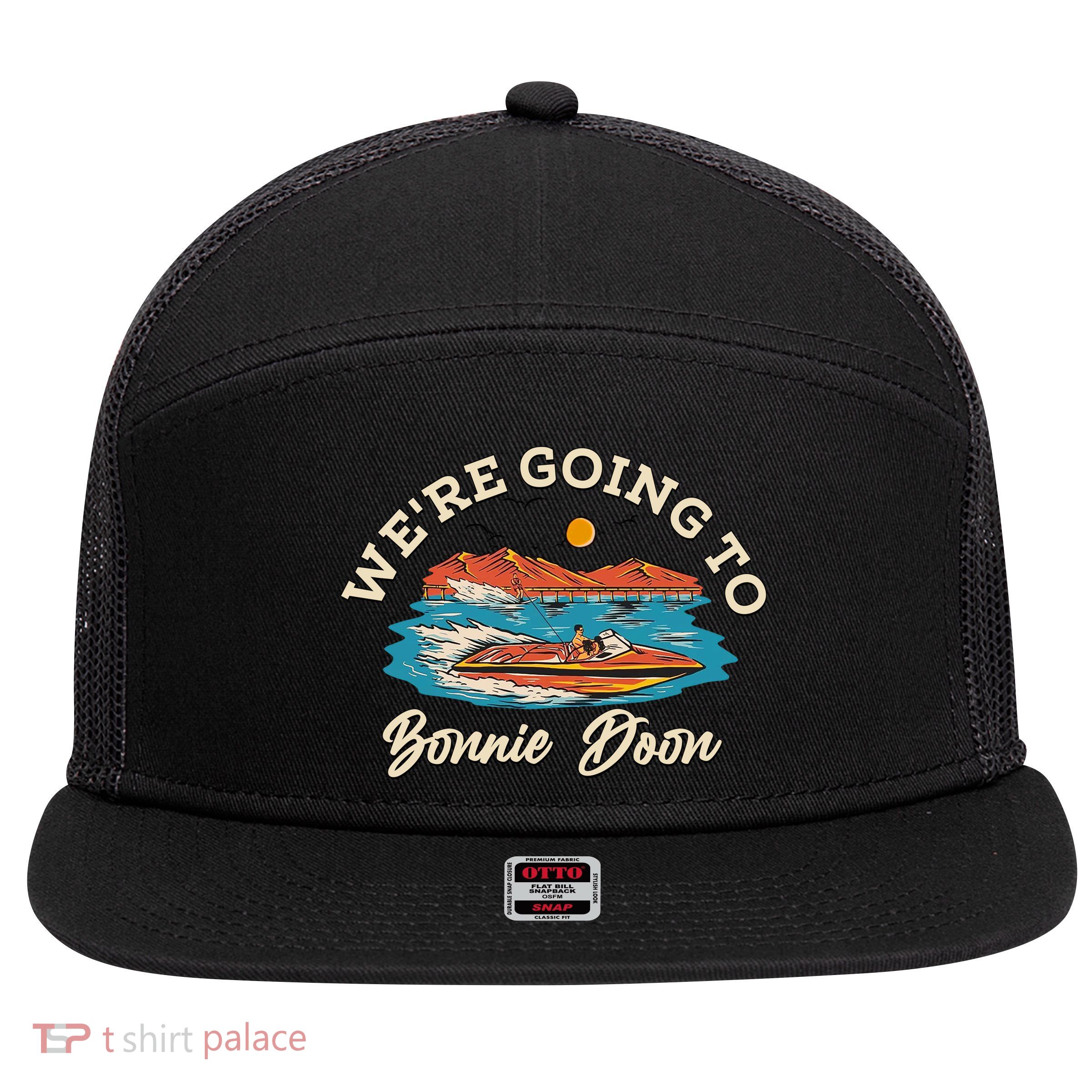 Vintage Were Going To Bonnie Doon 7 Panel Mesh Trucker Snapback Hat
