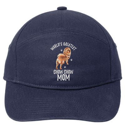 Vintage World's Greatest Chow Chow Mom Funny Dog Mama Lover Gift 7-Panel Snapback Hat