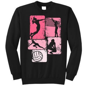 Volleyball Women Girl Player Tall Sweatshirt