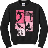 Volleyball Women Girl Player Kids Sweatshirt