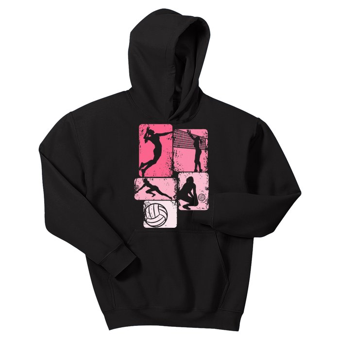 Volleyball Women Girl Player Kids Hoodie