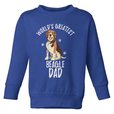 Vintage Worlds Greatest Beagle Dad Funny Dog Dad Pet Lover Meaningful Gift Toddler Sweatshirt