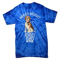 Vintage Worlds Greatest Beagle Dad Funny Dog Dad Pet Lover Meaningful Gift Tie-Dye T-Shirt