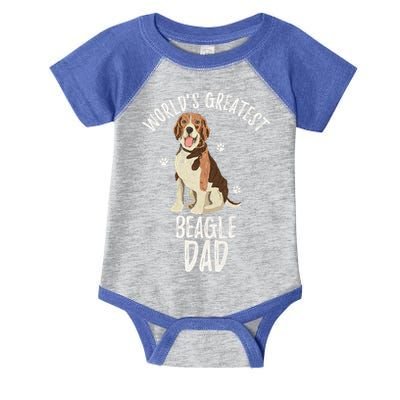 Vintage Worlds Greatest Beagle Dad Funny Dog Dad Pet Lover Meaningful Gift Infant Baby Jersey Bodysuit