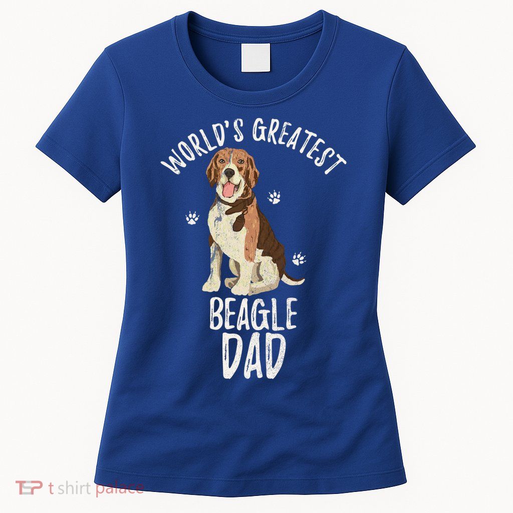 Vintage Worlds Greatest Beagle Dad Funny Dog Dad Pet Lover Meaningful Gift Womens T-Shirt