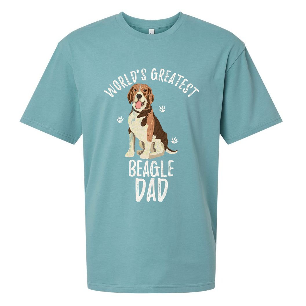 Vintage Worlds Greatest Beagle Dad Funny Dog Dad Pet Lover Meaningful Gift Sueded Cloud Jersey T-Shirt