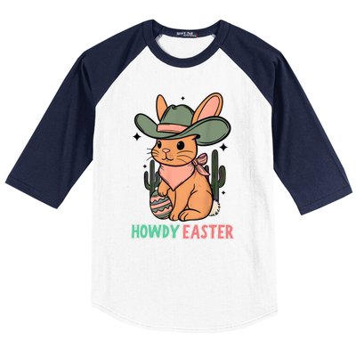 Vintage Western Howdy Easter 2024 Baseball Sleeve Shirt