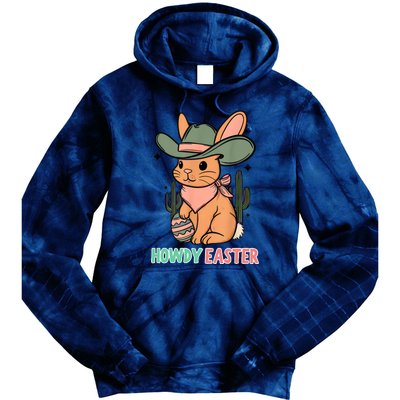 Vintage Western Howdy Easter 2024 Tie Dye Hoodie