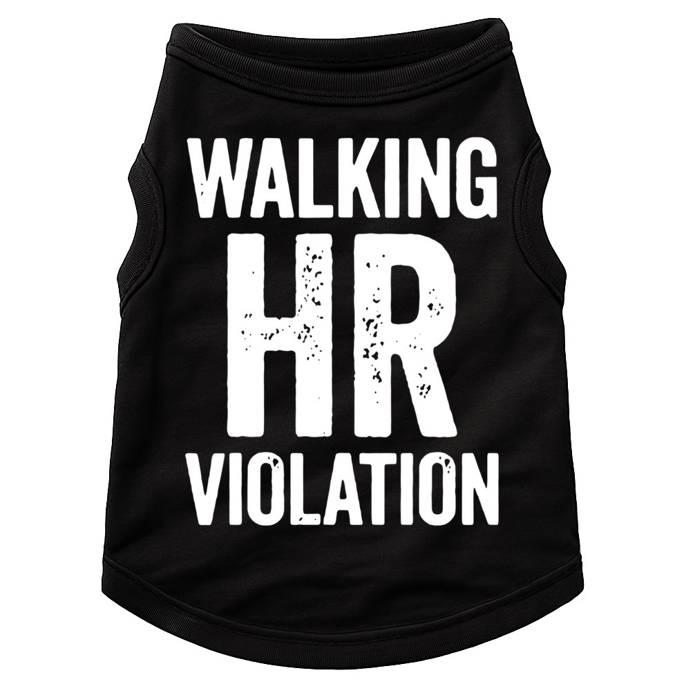 Vintage Walking HR Violation HR Human Resources Nightmare Doggie Tank
