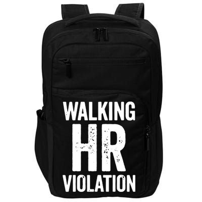 Vintage Walking HR Violation HR Human Resources Nightmare Impact Tech Backpack