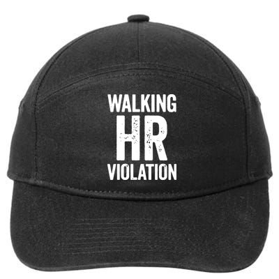 Vintage Walking HR Violation HR Human Resources Nightmare 7-Panel Snapback Hat