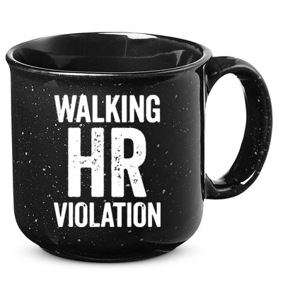 Vintage Walking HR Violation HR Human Resources Nightmare 15oz Campfire Ceramic Mug