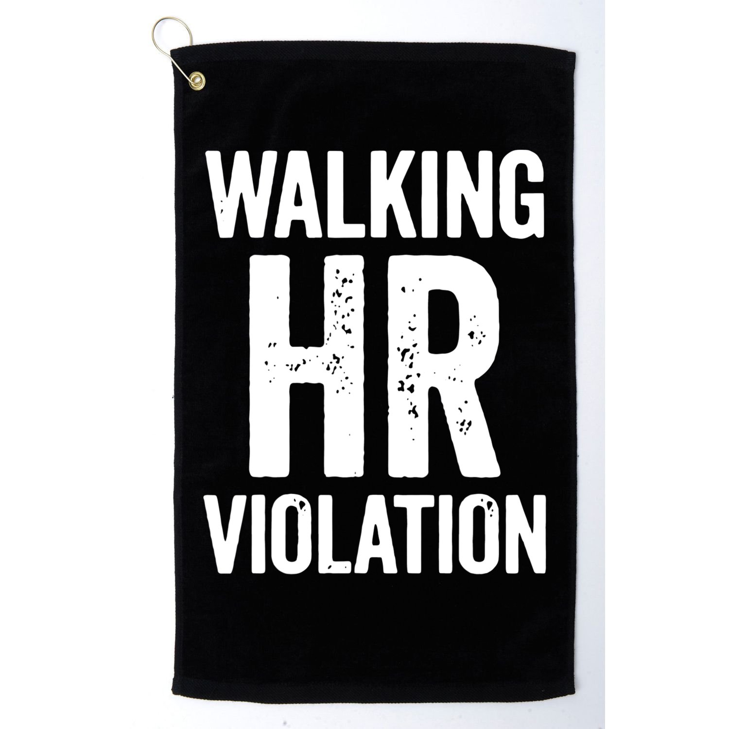 Vintage Walking HR Violation HR Human Resources Nightmare Golf Towel