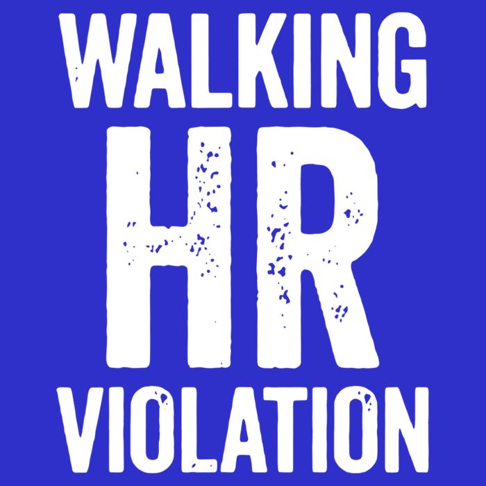 Vintage Walking HR Violation HR Human Resources Nightmare Poster