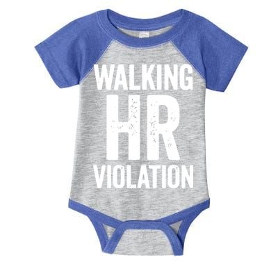 Vintage Walking HR Violation HR Human Resources Nightmare Infant Baby Jersey Bodysuit