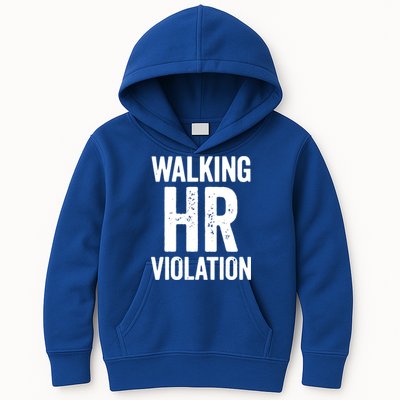 Vintage Walking HR Violation HR Human Resources Nightmare Kids Hoodie