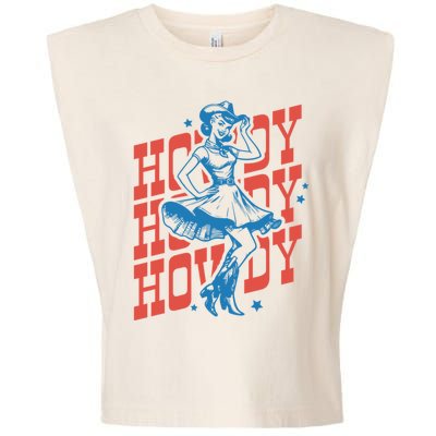 Vintage Western Howdy Rodeo Women Cowgirl Concert Garment-Dyed Women's Muscle Tee