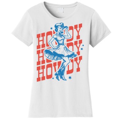 Vintage Western Howdy Rodeo Women Cowgirl Concert Women's T-Shirt