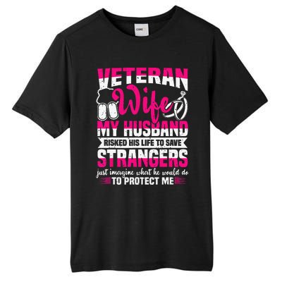 Veteran Wife Husband Soldier & Saying For Military  Tall Fusion ChromaSoft Performance T-Shirt