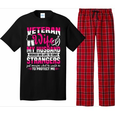 Veteran Wife Husband Soldier & Saying For Military  Pajama Set