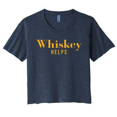 Vintage Whiskey Helps Designer Women's Crop Top Tee