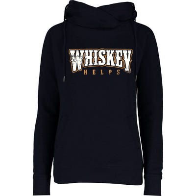 Vintage Whiskey Helps Designer Womens Funnel Neck Pullover Hood