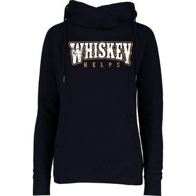 Vintage Whiskey Helps Designer Womens Funnel Neck Pullover Hood