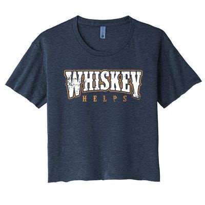 Vintage Whiskey Helps Designer Women's Crop Top Tee