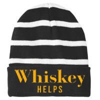 Vintage Whiskey helps Designer Striped Beanie with Solid Band