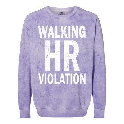 Vintage Walking HR Violation HR Human Resources Nightmare Colorblast Crewneck Sweatshirt