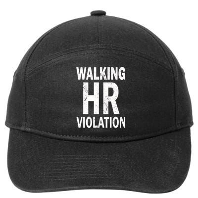 Vintage Walking HR Violation HR Human Resources Nightmare 7-Panel Snapback Hat