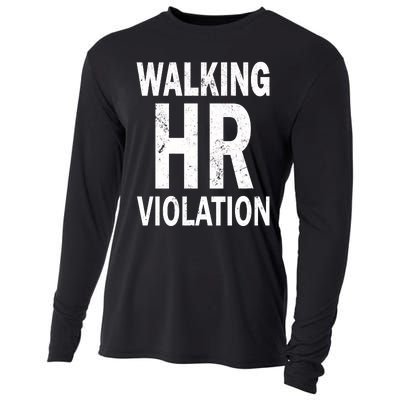 Vintage Walking HR Violation HR Human Resources Nightmare Cooling Performance Long Sleeve Crew