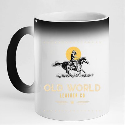 Vintage Western Horse And Rider 11oz Black Color Changing Mug