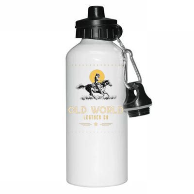 Vintage Western Horse And Rider Aluminum Water Bottle