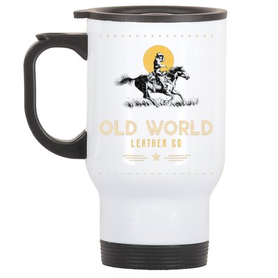 Vintage Western Horse And Rider Stainless Steel Travel Mug