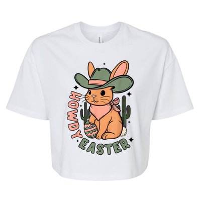 Vintage Western Howdy Easter 2024 Bella+Canvas Jersey Crop Tee