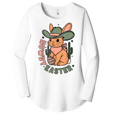 Vintage Western Howdy Easter 2024 Women's Perfect Tri Tunic Long Sleeve Shirt