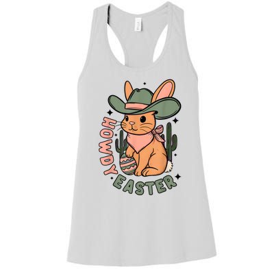 Vintage Western Howdy Easter 2024 Women's Racerback Tank