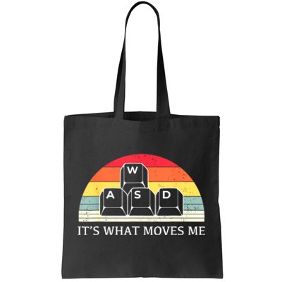 Vintage Wasd ItS What Moves Me Keycaps Computer Video Gamer Tote Bag