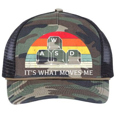 Vintage Wasd ItS What Moves Me Keycaps Computer Video Gamer Retro Rope Trucker Hat Cap