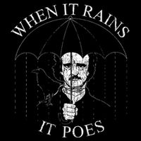 Vintage When It Rains It Poes Funny Edgar Allan Poe Visor