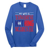 Vintage Wife Is Taiwanese Nothing Scares Me Taiwan Flag Cool Gift Long Sleeve Shirt