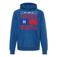 Vintage Wife Is Taiwanese Nothing Scares Me Taiwan Flag Cool Gift Premium Hoodie