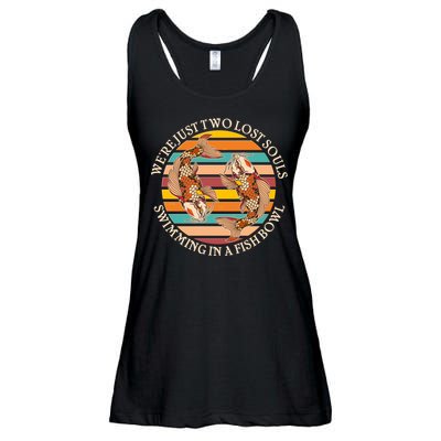 Vintage We're Just Two Lost Souls Swimming In A Fish Bowl Koi Fish Ladies Essential Flowy Tank