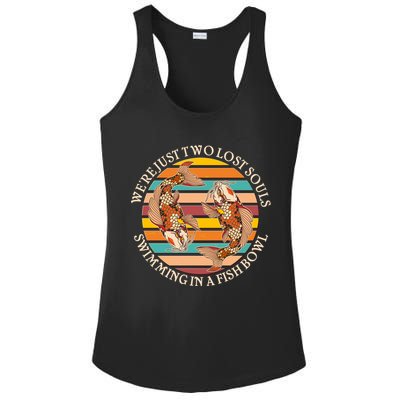 Vintage We're Just Two Lost Souls Swimming In A Fish Bowl Koi Fish Ladies PosiCharge Competitor Racerback Tank