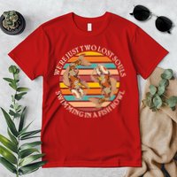 Vintage We're Just Two Lost Souls Swimming In A Fish Bowl Koi Fish Premium T-Shirt